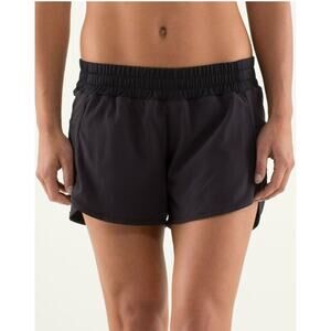 Lululemon Track Attack Running Short Black 4” Inseam EUC Size 10